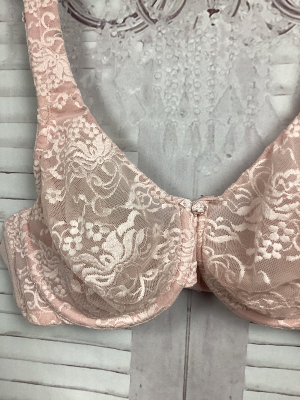Cacique Bra Lace Pink Peach 38C - Picture 2 of 7